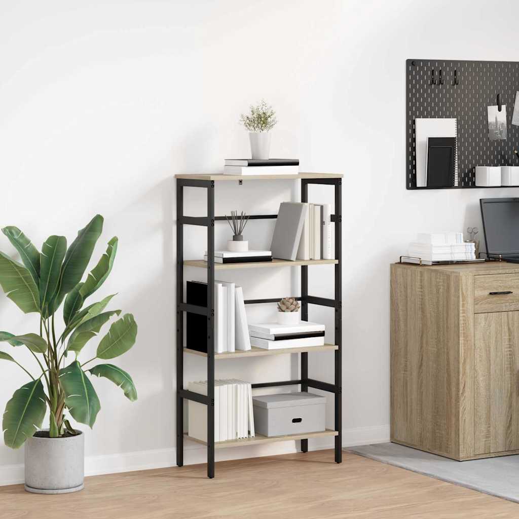 vidaXL Ράφι Βιβλίων Δρύς Sonoma 60 x 29,5 x 115 εκ Επεξεργασμένο ξύλο