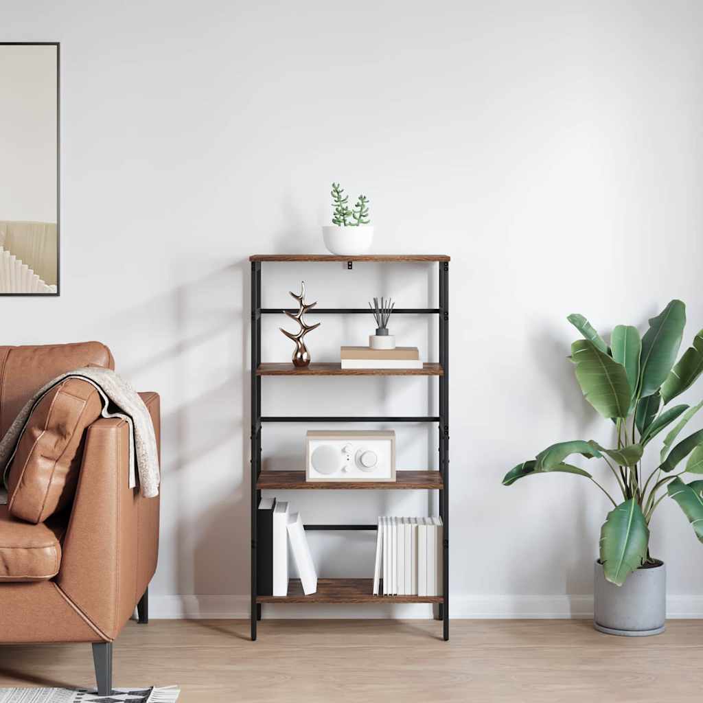 vidaXL Ράφι Βιβλίων Καπνιστό Δρύς 60 x 29,5 x 115 εκ