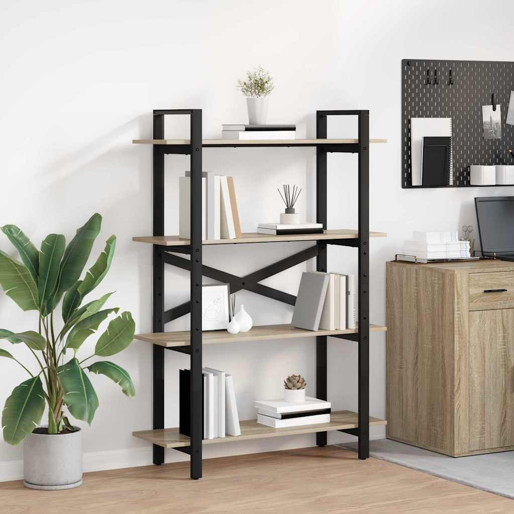 vidaXL Ράφι Βιβλίων Δρύς Sonoma 100 x 33,5 x 140 εκ Επεξεργασμένο ξύλο