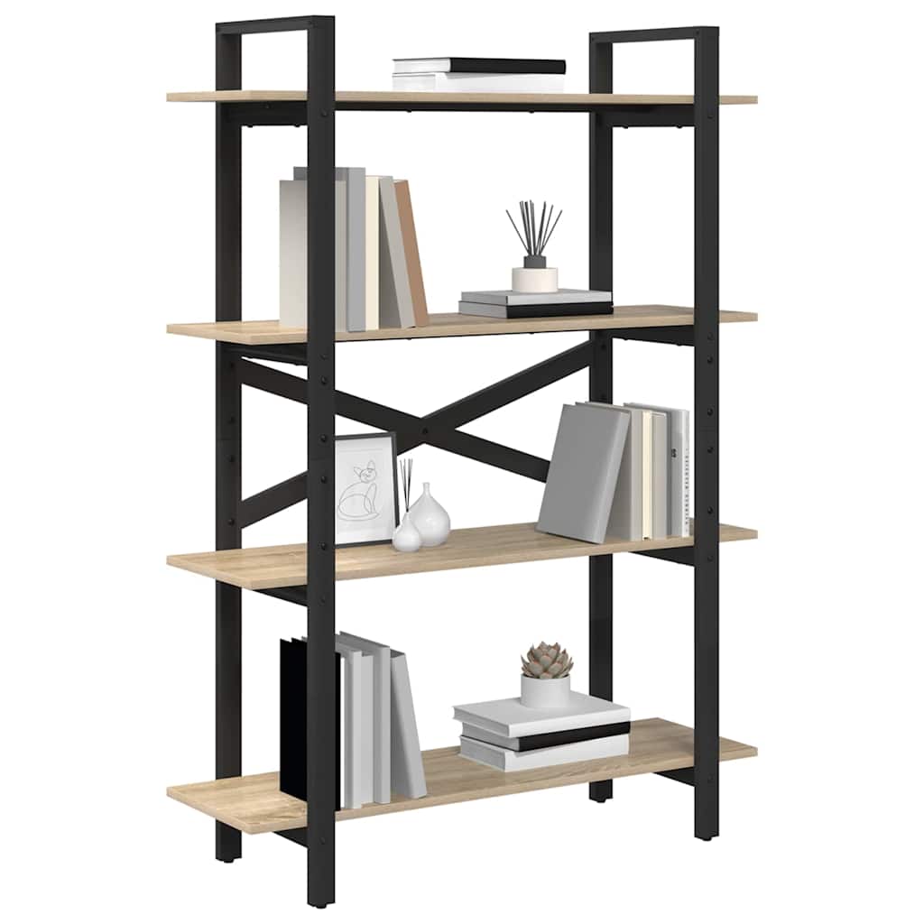 vidaXL Ράφι Βιβλίων Δρύς Sonoma 100 x 33,5 x 140 εκ Επεξεργασμένο ξύλο