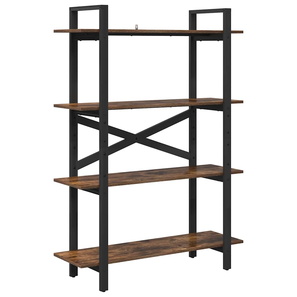 vidaXL Ράφι Βιβλίων Καπνιστό Δρύς 100 x 33,5 x 140 εκ