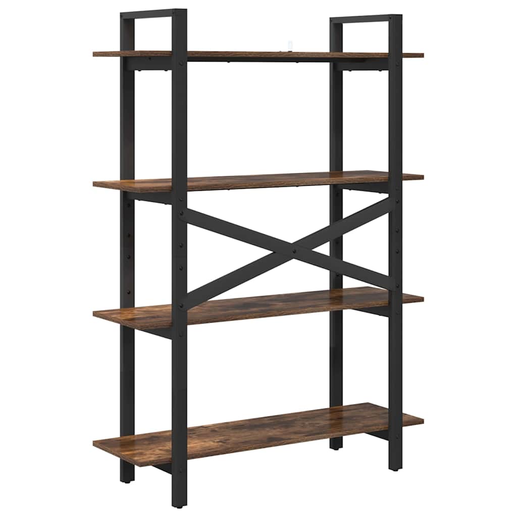 vidaXL Ράφι Βιβλίων Καπνιστό Δρύς 100 x 33,5 x 140 εκ