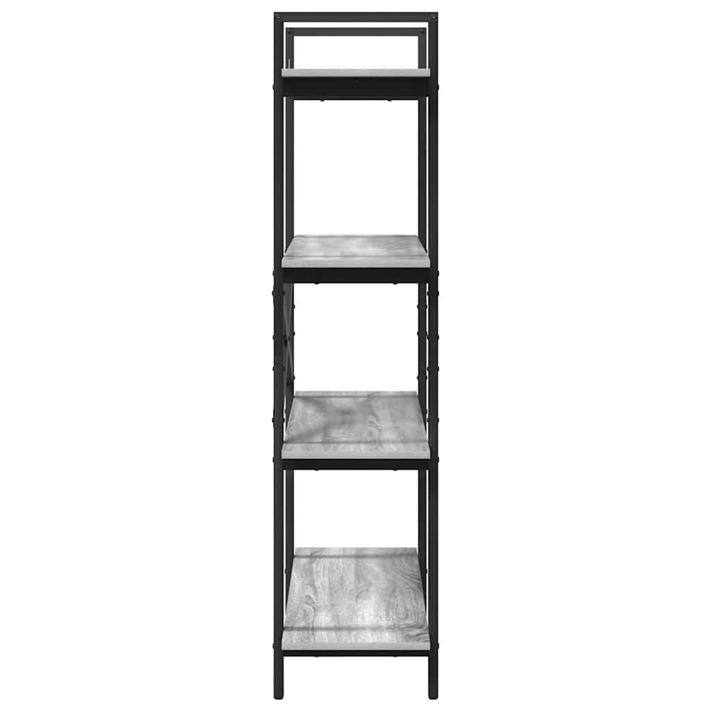 vidaXL Ράφι Βιβλίων Γκρίζο Σονομα 100 x 33,5 x 140 εκ