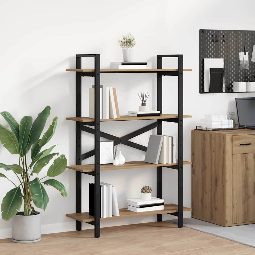 vidaXL Ράφι Βιβλίων Artisan Oak 100 x 33,5 x 140 εκ Επεξεργασμένο ξύλο