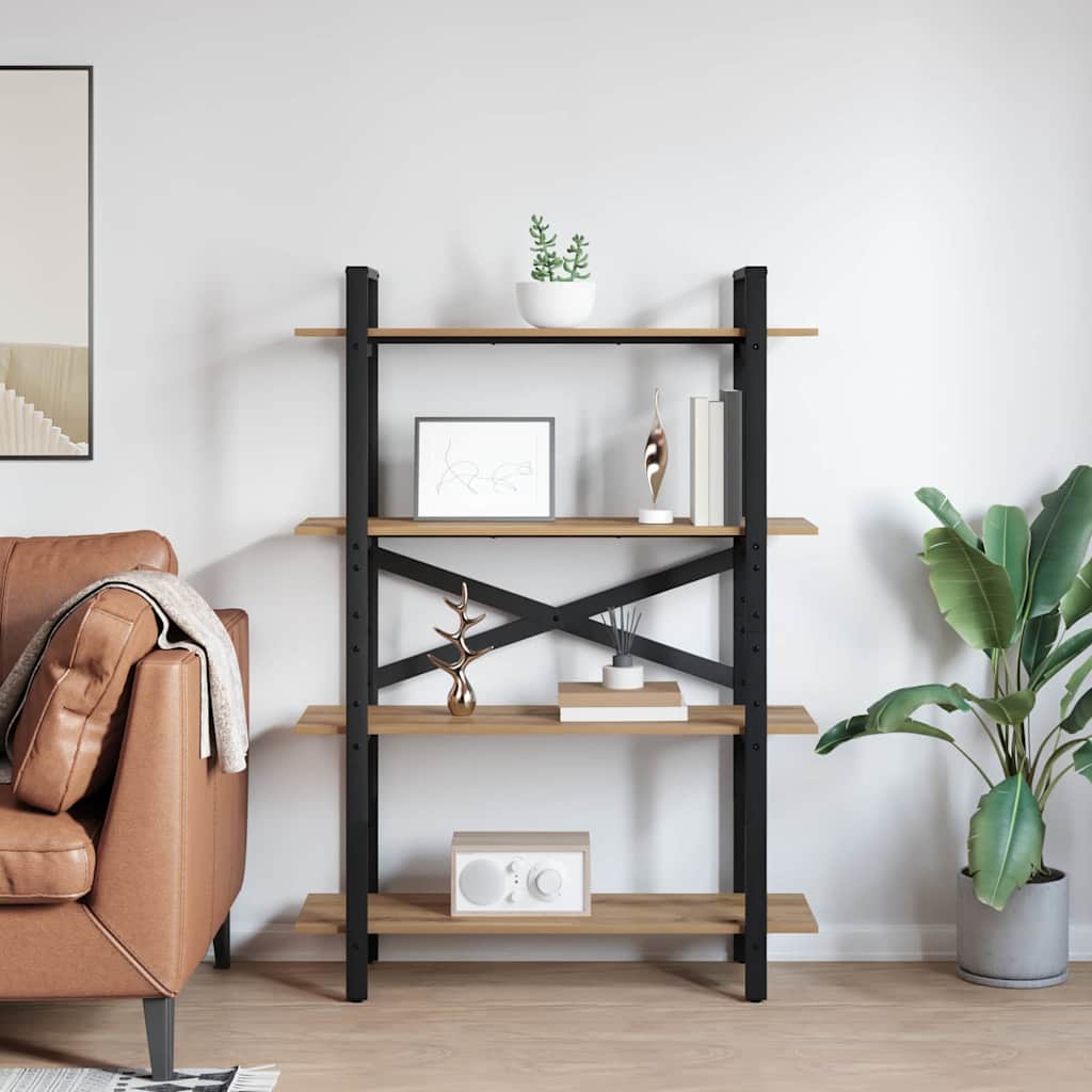vidaXL Ράφι Βιβλίων Artisan Oak 100 x 33,5 x 140 εκ Επεξεργασμένο ξύλο
