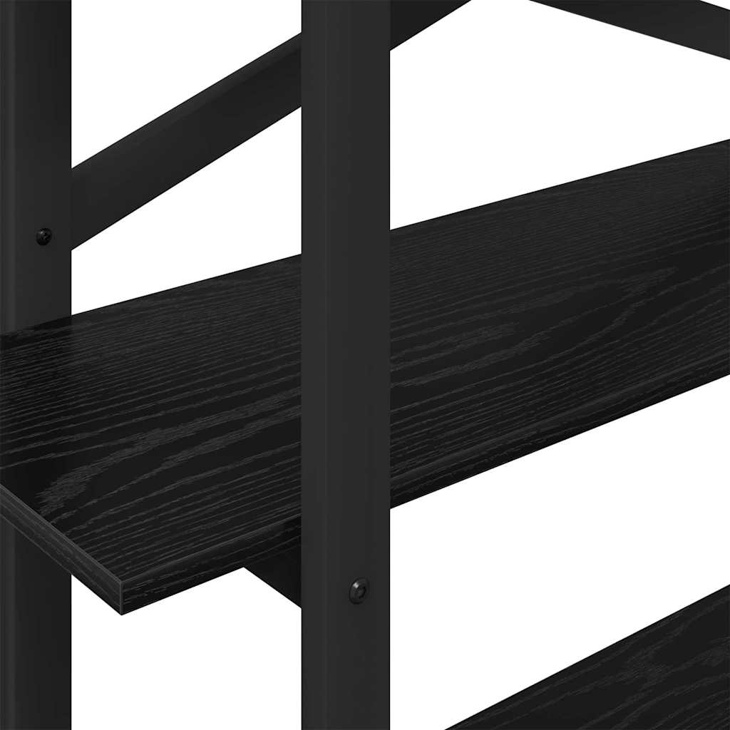 vidaXL Ράφι Βιβλίων Μαύρη Οξυά 100 x 33,5 x 102 εκ Επεξεργασμένο ξύλο