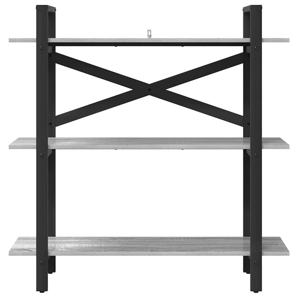 vidaXL Ράφι Βιβλίων Γκρίζο Σονομα 100 x 33,5 x 102 εκ