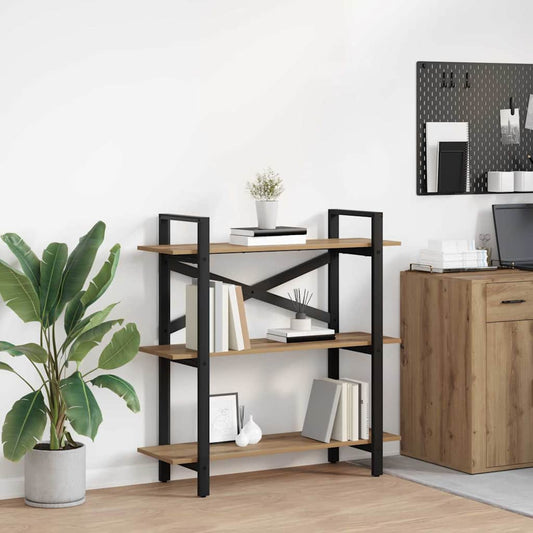 vidaXL Ράφι Βιβλίων Artisan Oak 100 x 33,5 x 102 εκ Επεξεργασμένο ξύλο