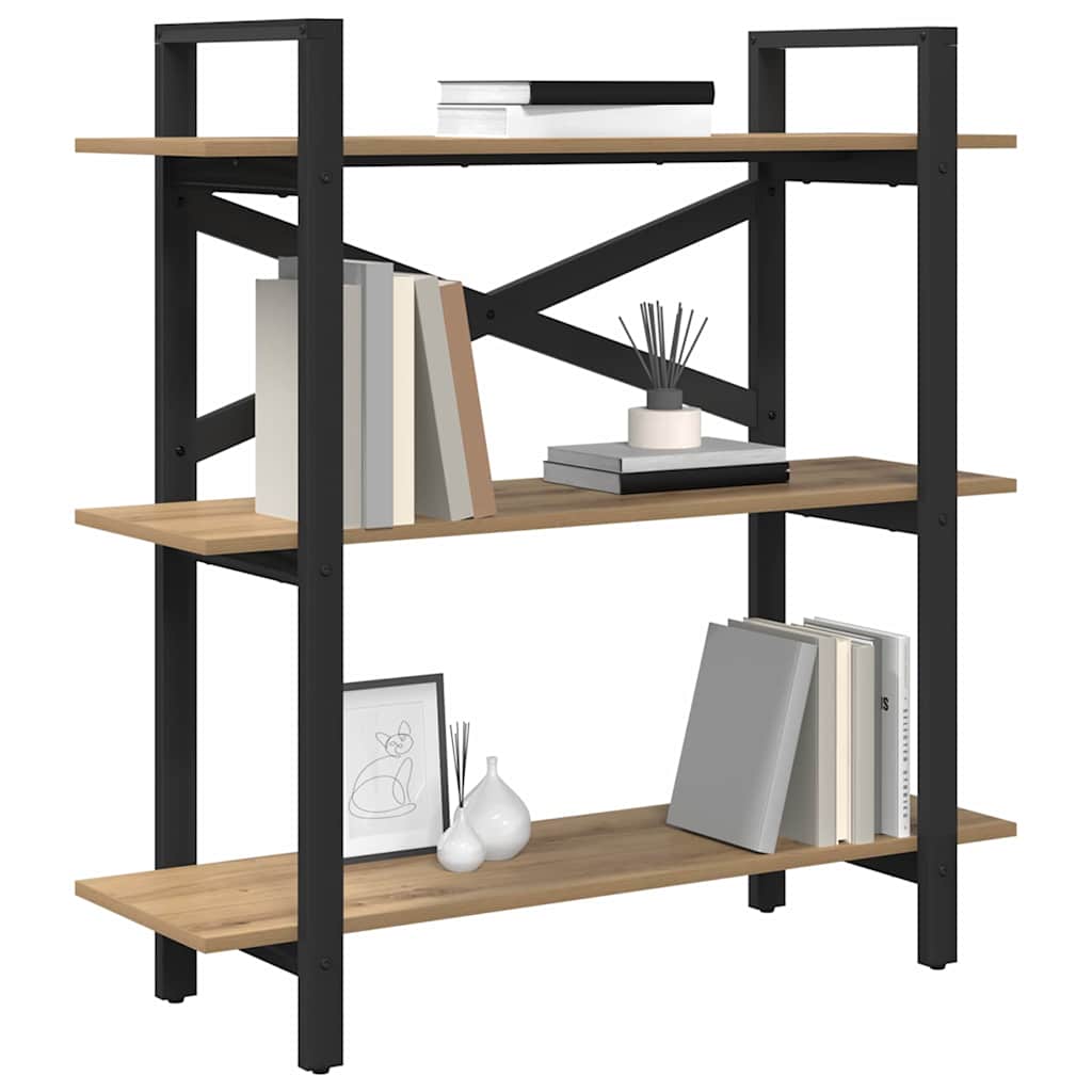 vidaXL Ράφι Βιβλίων Artisan Oak 100 x 33,5 x 102 εκ Επεξεργασμένο ξύλο