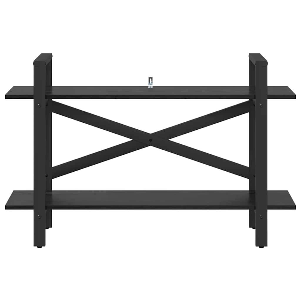 vidaXL Ράφι Βιβλίων Μαύρη Οξυά 100 x 33,5 x 64 εκ Επεξεργασμένο ξύλο
