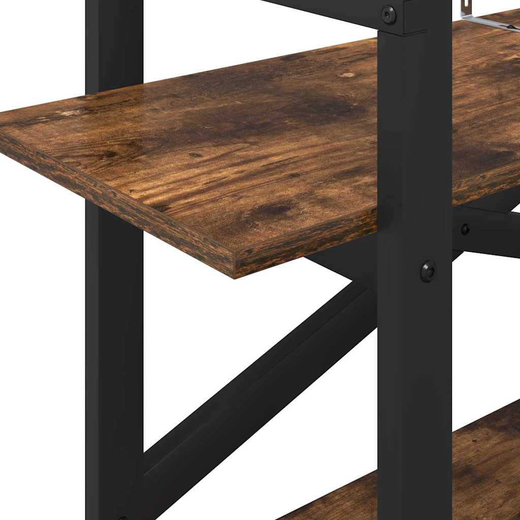 vidaXL Ράφι Βιβλίων Καπνιστό Δρύς 100 x 33,5 x 64 εκ