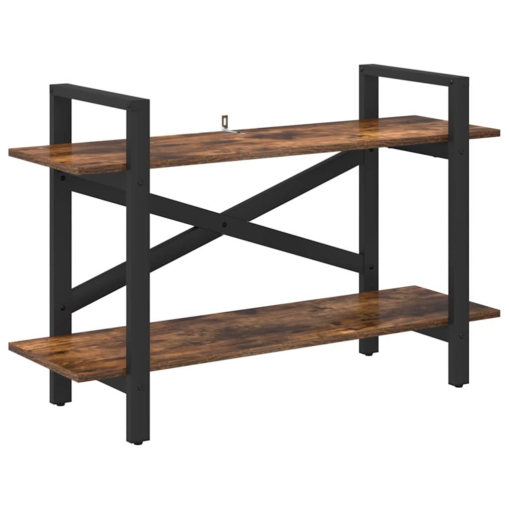 vidaXL Ράφι Βιβλίων Καπνιστό Δρύς 100 x 33,5 x 64 εκ