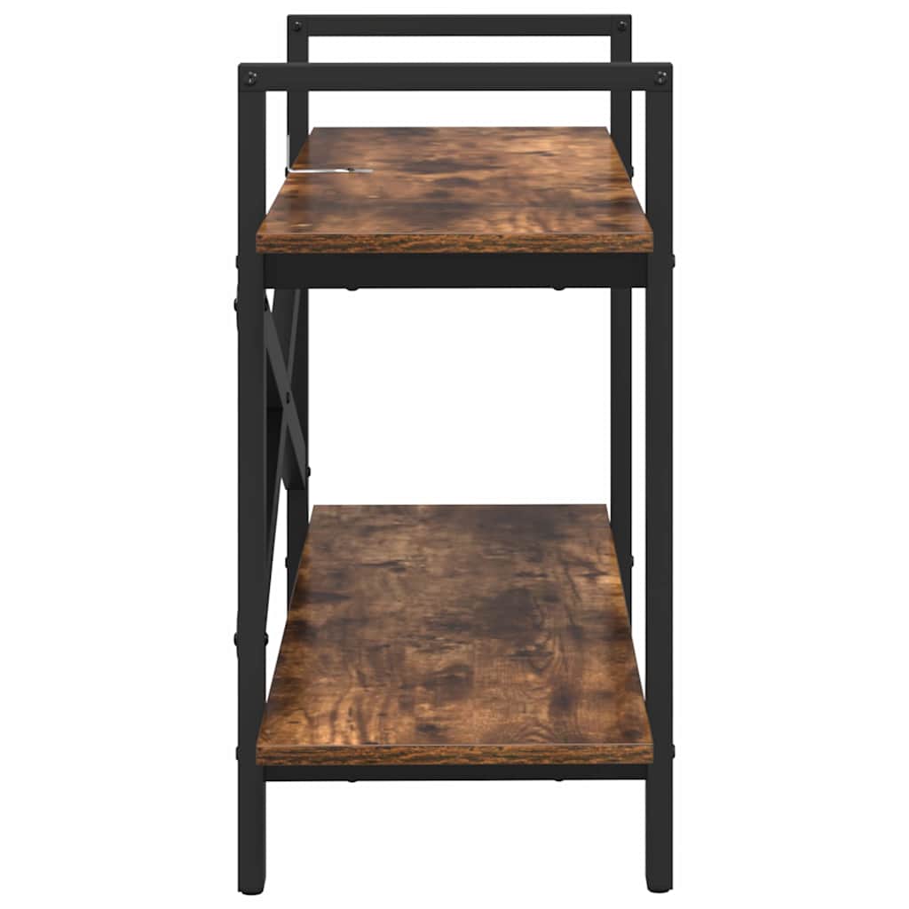 vidaXL Ράφι Βιβλίων Καπνιστό Δρύς 100 x 33,5 x 64 εκ