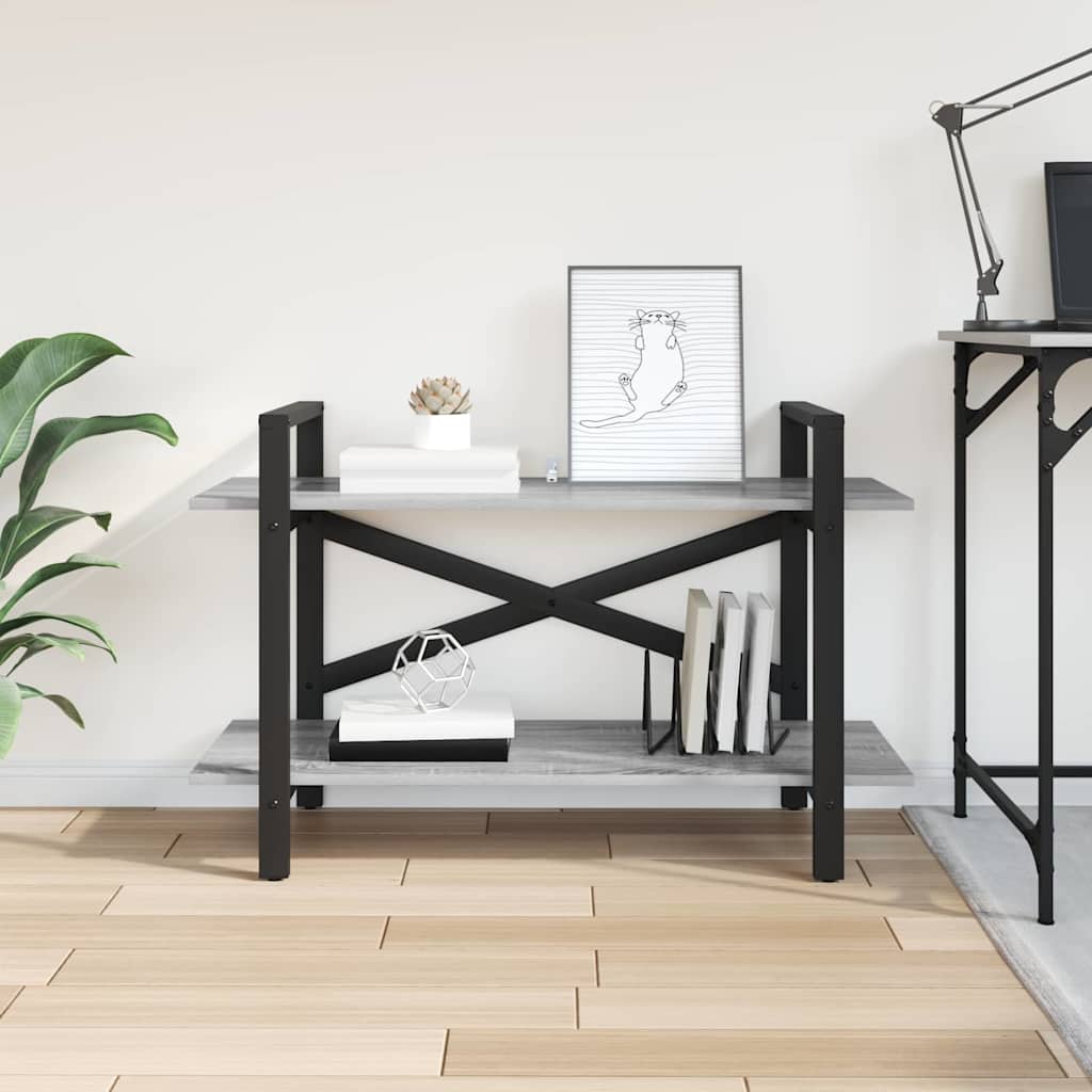 vidaXL Ράφι Βιβλίων Γκρίζο Σονομα 100 x 33,5 x 64 εκ