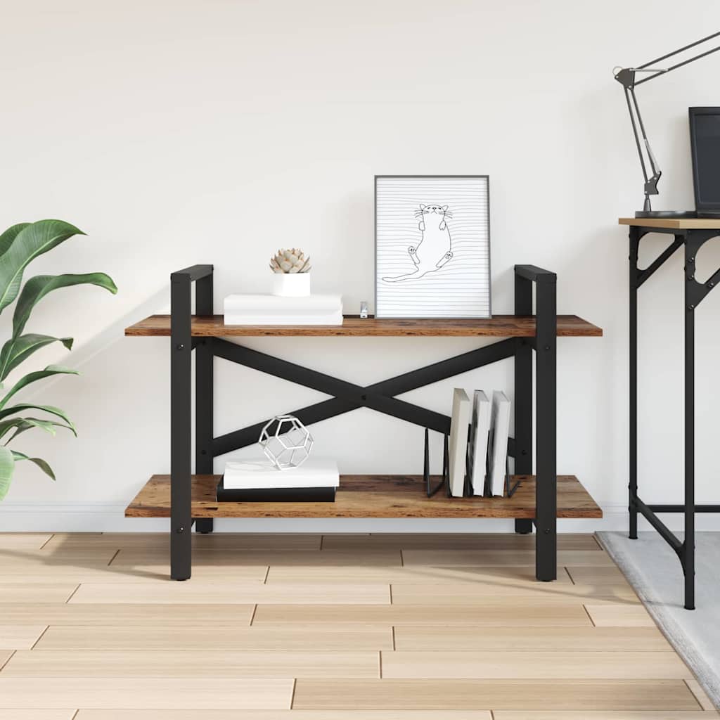 vidaXL Ράφι Βιβλίων Παλιό Ξύλο 100 x 33,5 x 64 εκ Επεξεργασμένο ξύλο