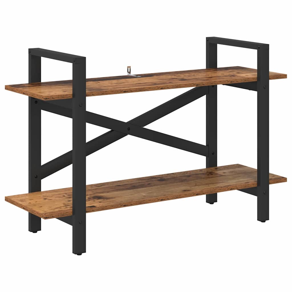 vidaXL Ράφι Βιβλίων Παλιό Ξύλο 100 x 33,5 x 64 εκ Επεξεργασμένο ξύλο