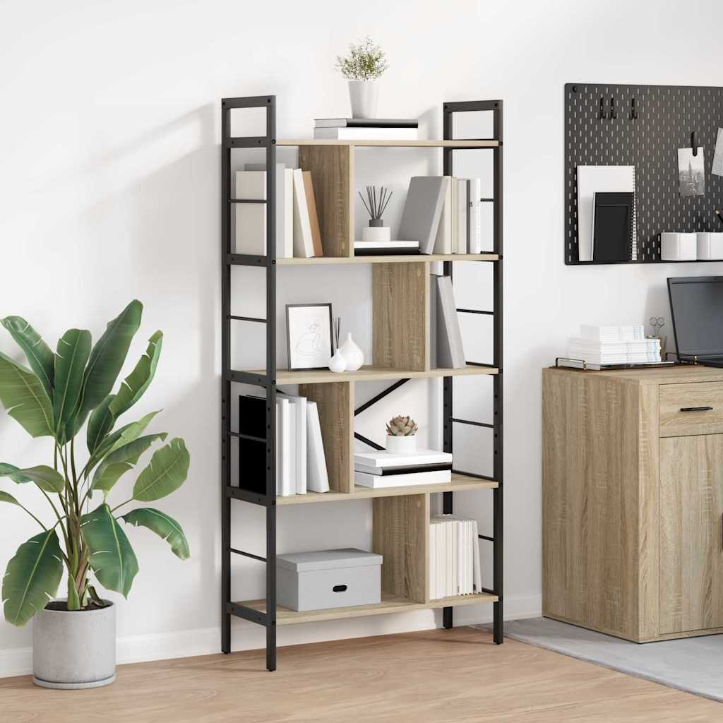 vidaXL Ράφι Βιβλίων Δρύς Sonoma 75 x 30 x 156 εκ. Επεξεργασμένο ξύλο