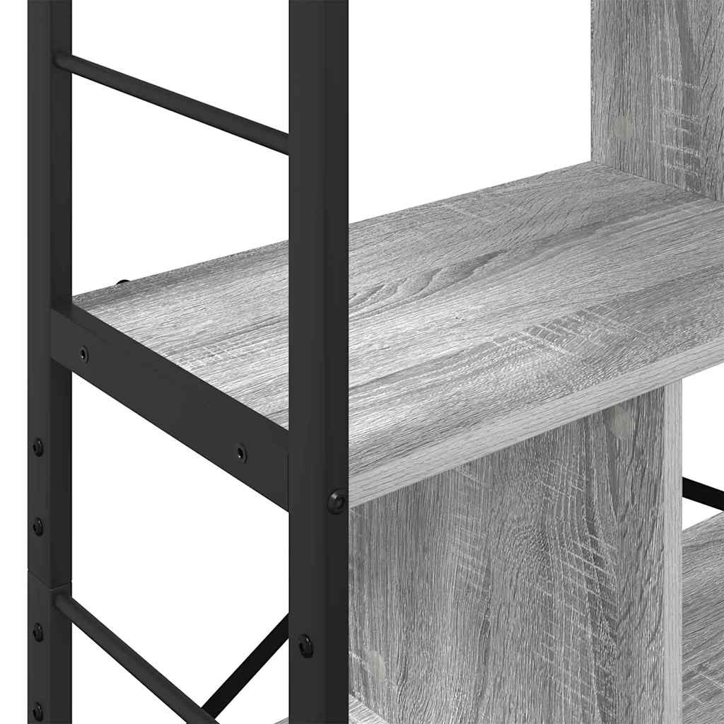 vidaXL Ράφι Βιβλίων Γκρίζο Σονομα 75 x 30 x 156 εκ. Επεξεργασμένο ξύλο
