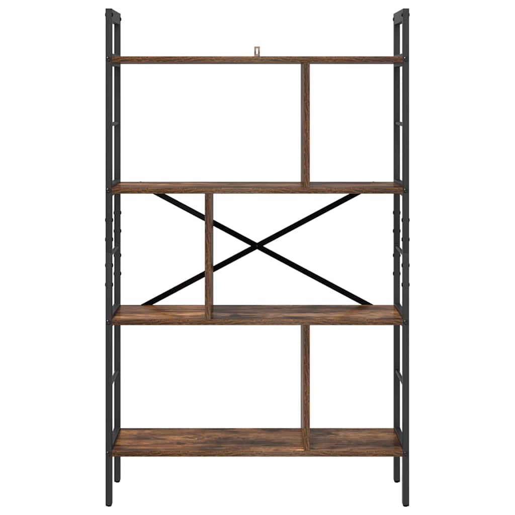 vidaXL Ράφι Βιβλίων Καπνιστό Δρύς 75 x 30 x 123,5 εκ.