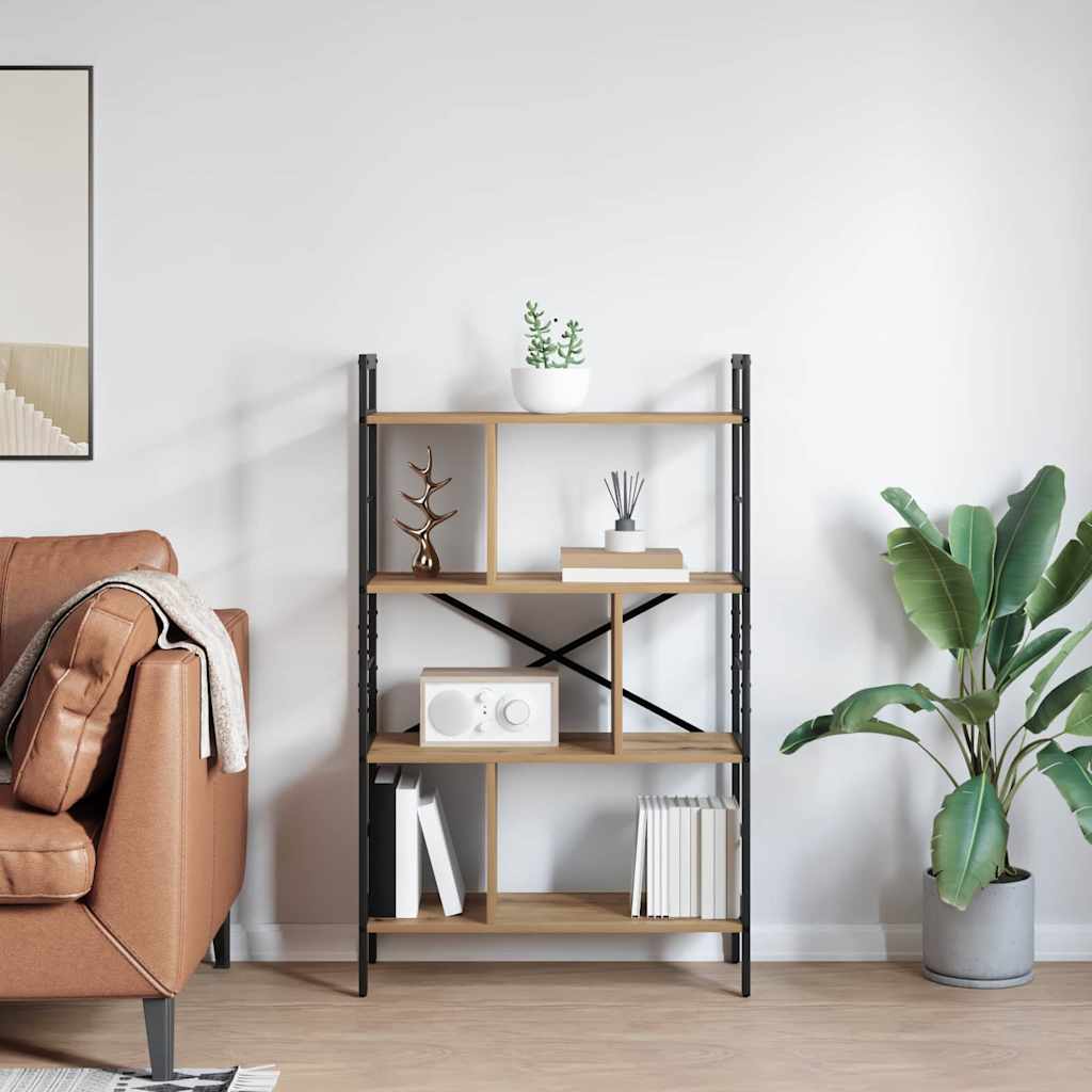 vidaXL Ράφι Βιβλίων Artisan Oak 75 x 30 x 123,5 εκ. Επεξεργασμένο ξύλο