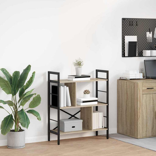 vidaXL Ράφι Βιβλίων Δρύς Sonoma 75 x 30 x 91 εκ. Επεξεργασμένο ξύλο