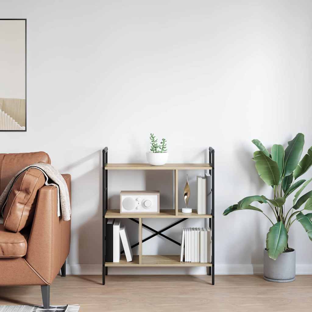 vidaXL Ράφι Βιβλίων Δρύς Sonoma 75 x 30 x 91 εκ. Επεξεργασμένο ξύλο