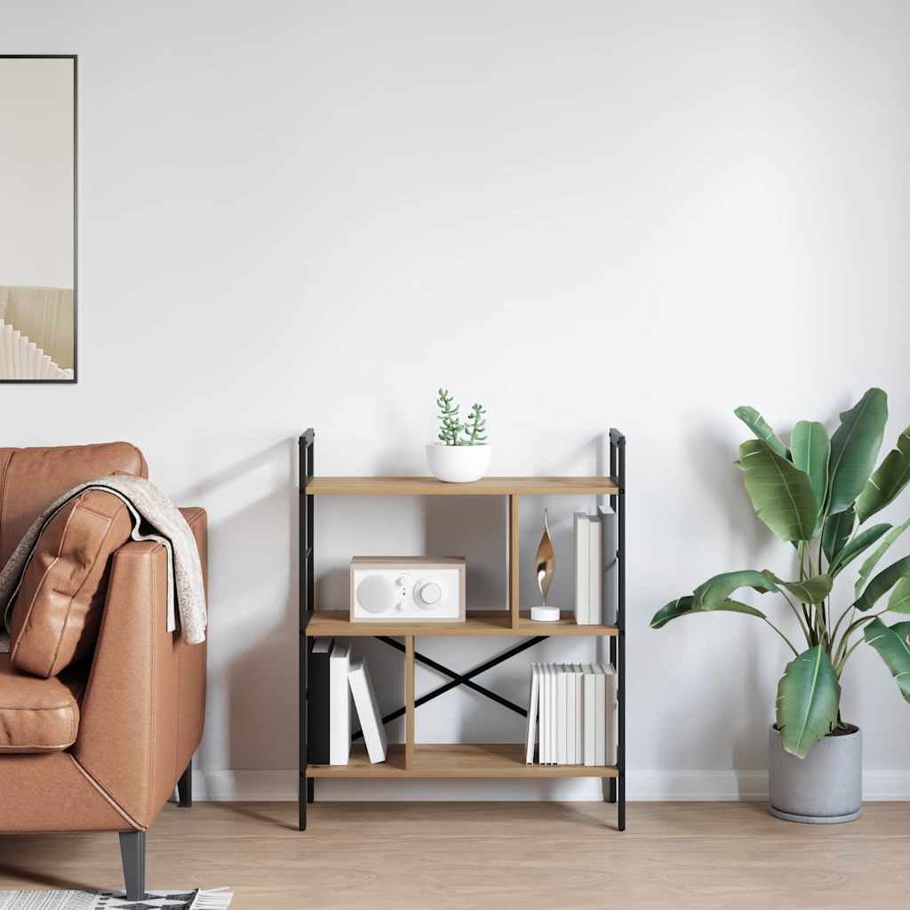 vidaXL Ράφι Βιβλίων Artisan Oak 75 x 30 x 91 εκ. Επεξεργασμένο ξύλο