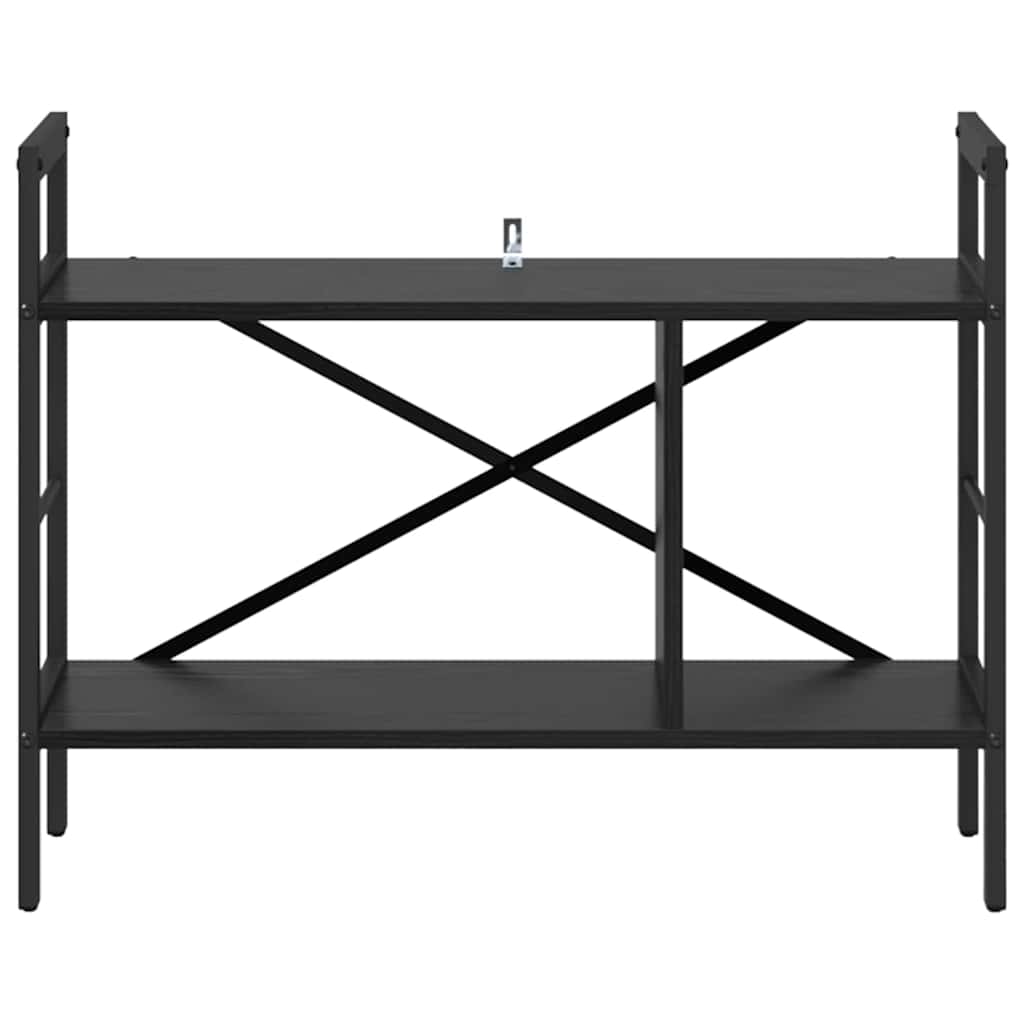 vidaXL Ράφι Βιβλίων Μαύρη Οξυά 75 x 30 x 58,5 εκ. Επεξεργασμένο ξύλο