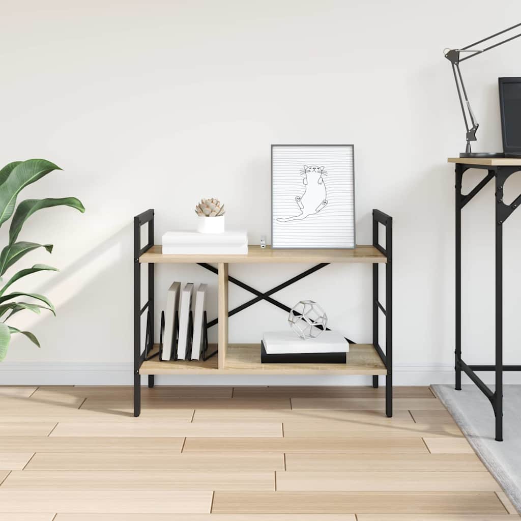 vidaXL Ράφι Βιβλίων Δρύς Sonoma 75 x 30 x 58,5 εκ. Επεξεργασμένο ξύλο