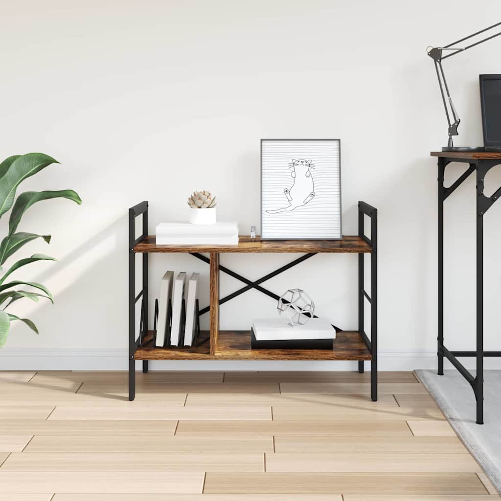 vidaXL Ράφι Βιβλίων Καπνιστό Δρύς 75 x 30 x 58,5 εκ.