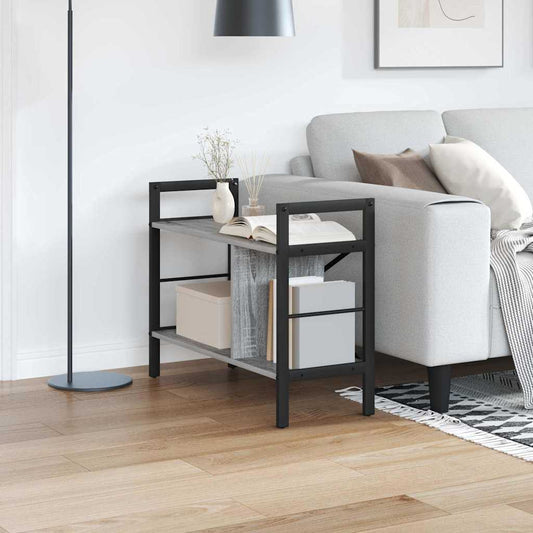 vidaXL Ράφι Βιβλίων Γκρίζο Σονομα 75 x 30 x 58,5 εκ.