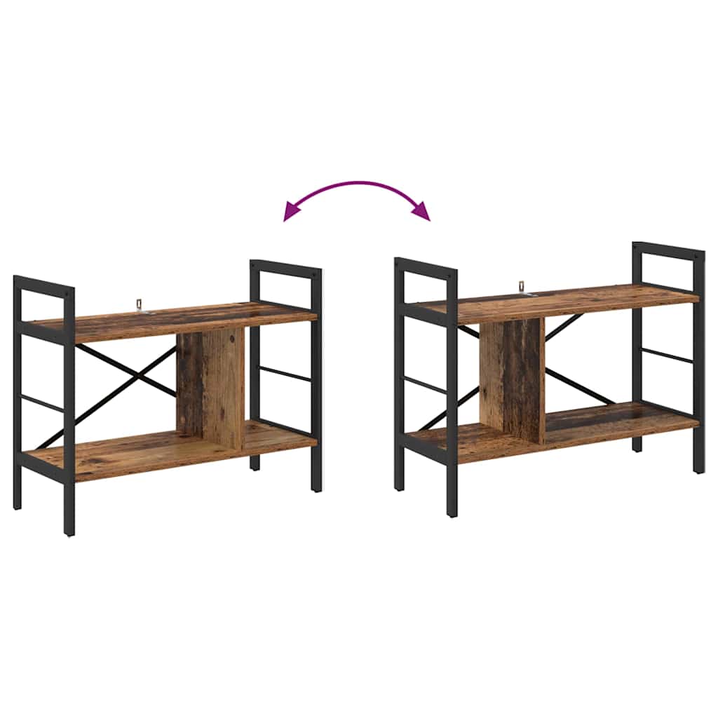 vidaXL Ράφι Βιβλίων Παλιό Ξύλο 75 x 30 x 58,5 εκ. Επεξεργασμένο ξύλο