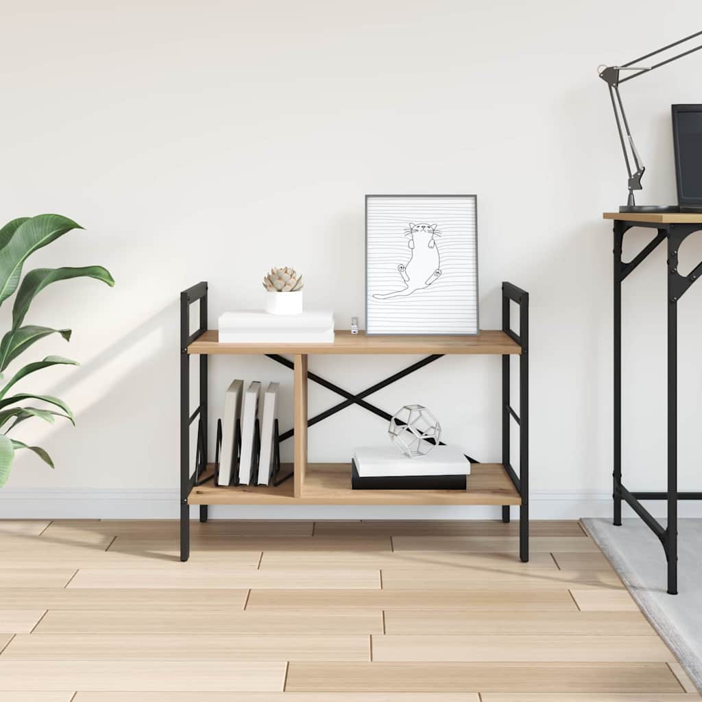 vidaXL Ράφι Βιβλίων Artisan Oak 75 x 30 x 58,5 εκ. Επεξεργασμένο ξύλο