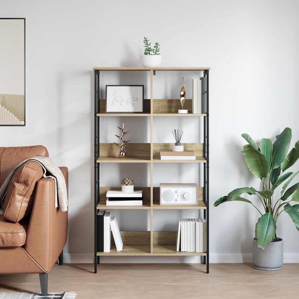 vidaXL Ράφι Βιβλίων Δρύς Sonoma 82 x 32 x 144,5 εκ. Επεξεργασμένο ξύλο