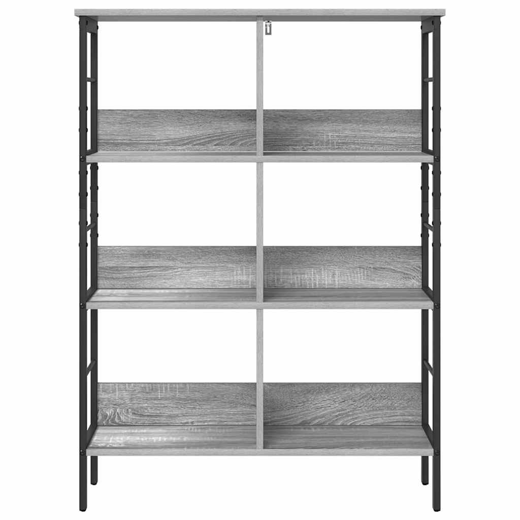vidaXL Ράφι Βιβλίων Γκρίζο Σονομα 82 x 32 x 112 εκ. Επεξεργασμένο ξύλο
