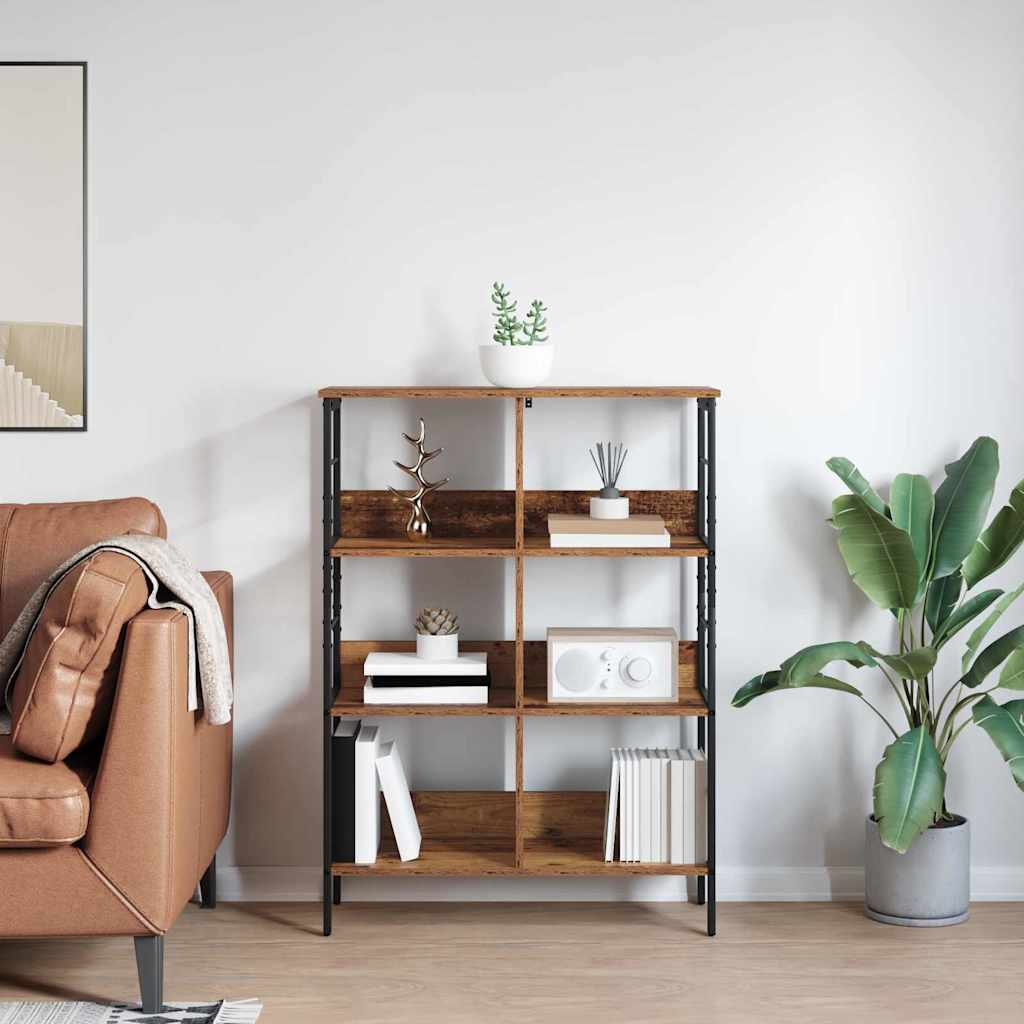 vidaXL Ράφι Βιβλίων Παλιό Ξύλο 82 x 32 x 112 εκ. Επεξεργασμένο ξύλο