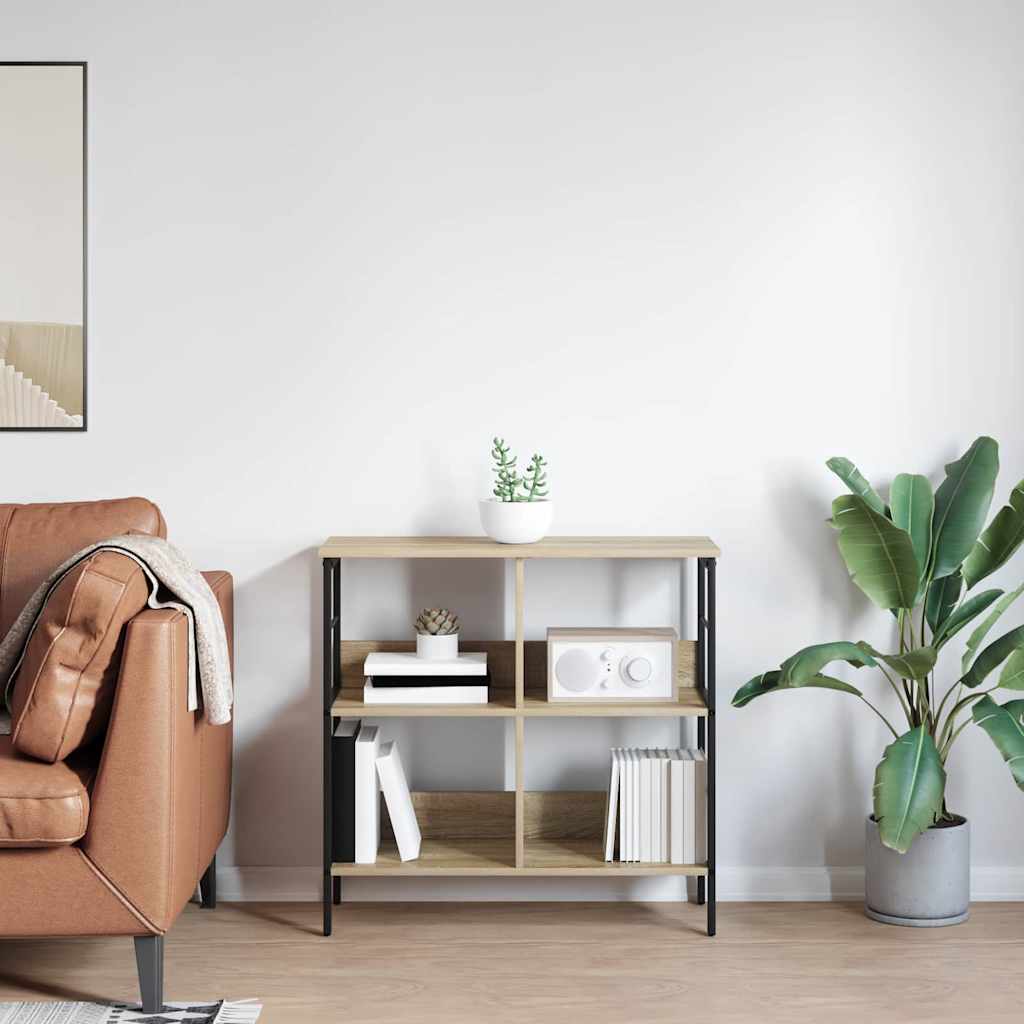 vidaXL Ράφι Βιβλίων Δρύς Sonoma 82 x 32 x 79 εκ. Επεξεργασμένο ξύλο