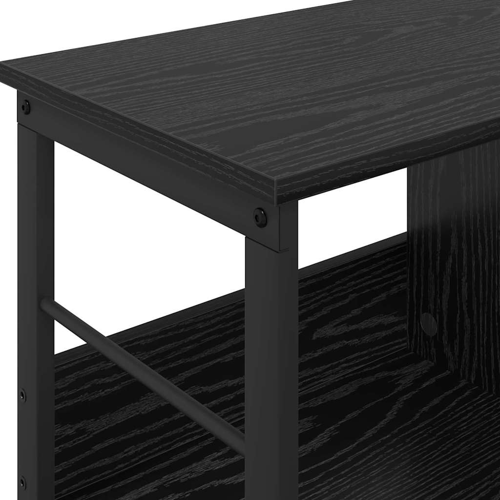 vidaXL Ράφι Βιβλίων Μαύρη Οξυά 82 x 32 x 47 εκ. Επεξεργασμένο ξύλο