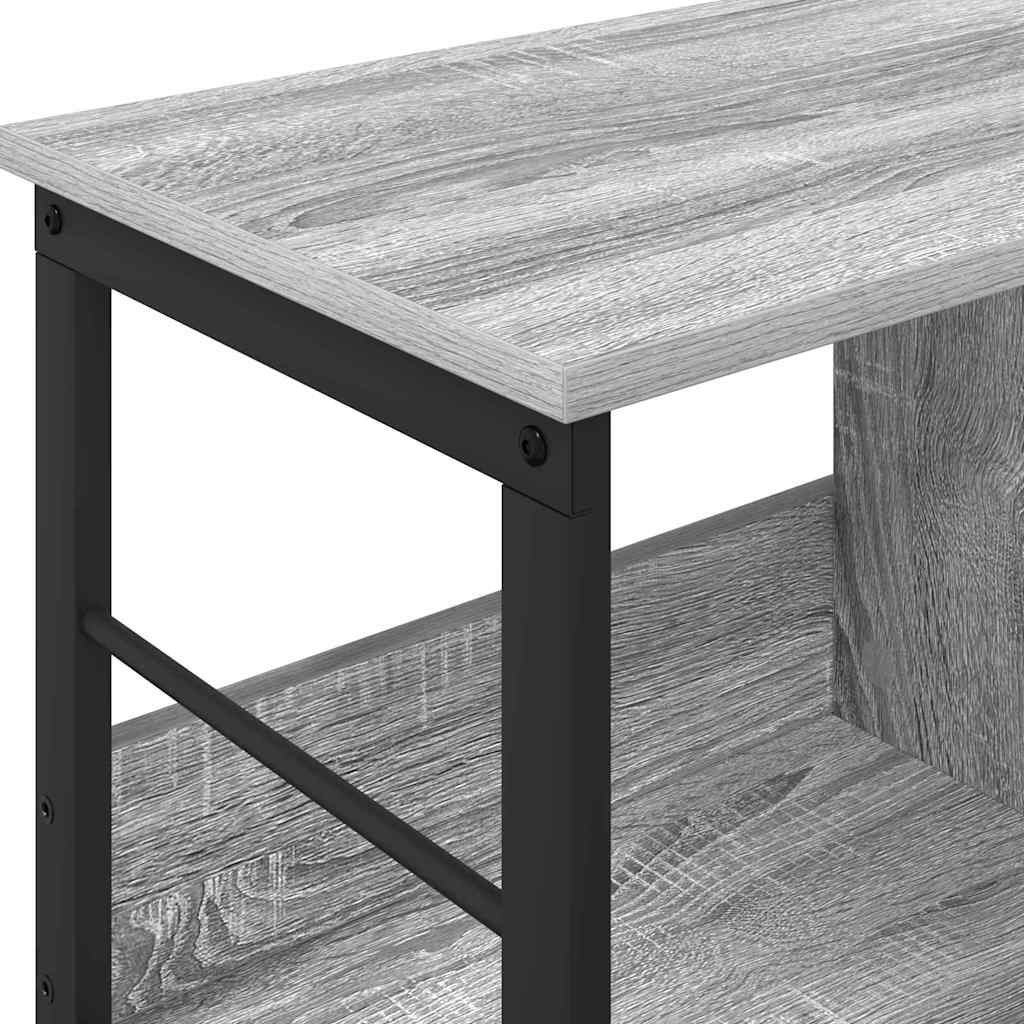 vidaXL Ράφι Βιβλίων Γκρίζο Σονομα 82 x 32 x 47 εκ. Επεξεργασμένο ξύλο
