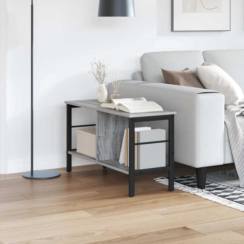 vidaXL Ράφι Βιβλίων Γκρίζο Σονομα 82 x 32 x 47 εκ. Επεξεργασμένο ξύλο