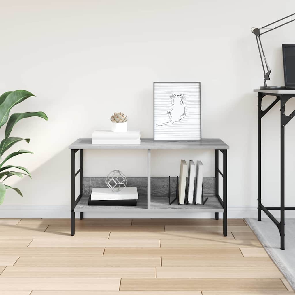 vidaXL Ράφι Βιβλίων Γκρίζο Σονομα 82 x 32 x 47 εκ. Επεξεργασμένο ξύλο