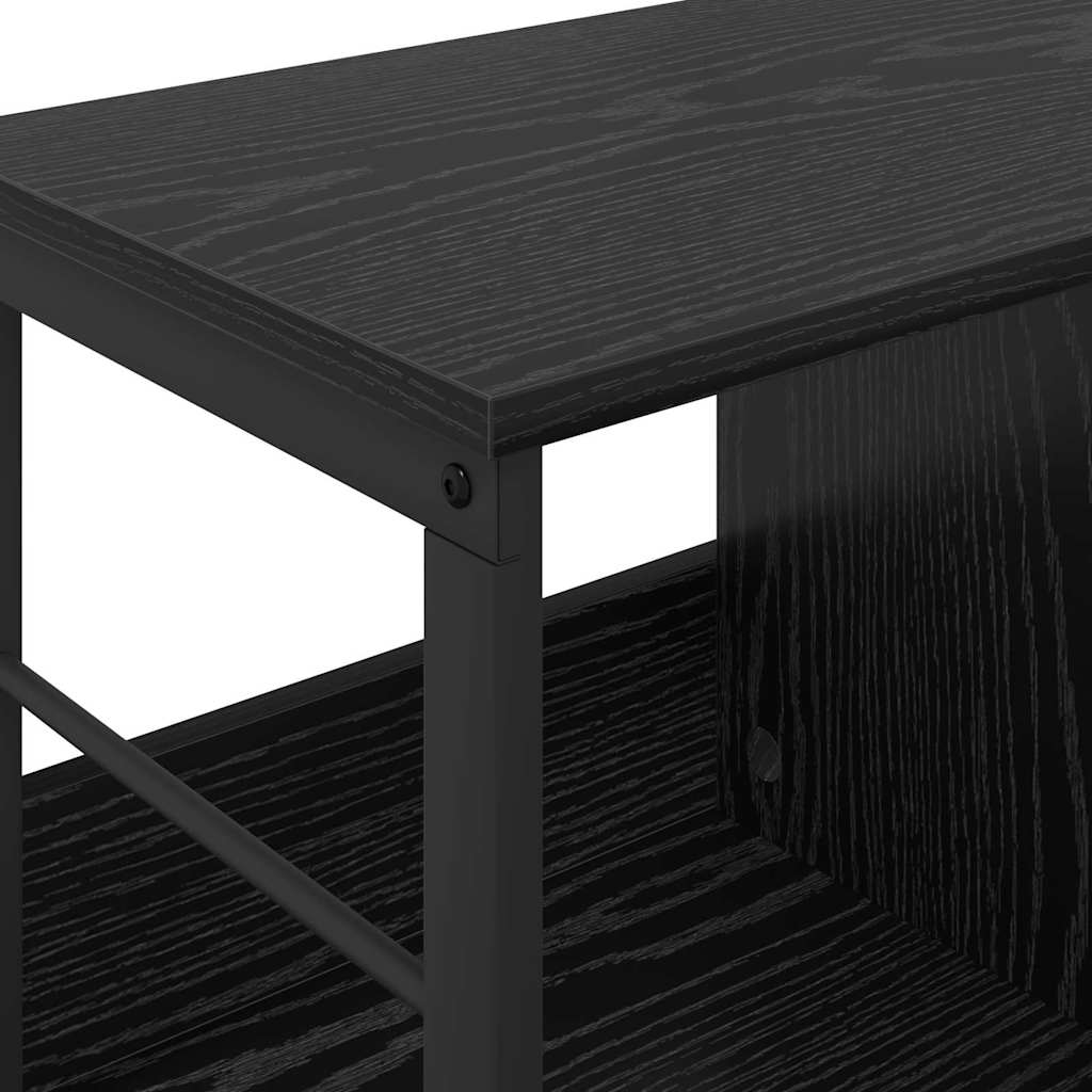 vidaXL Ράφι Βιβλίων Μαύρη Οξυά 102 x 32 x 40,5 εκ. Επεξεργασμένο ξύλο