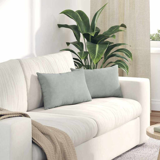 vidaXL Μαξιλάρι Καναπέ 2 pcs Ανοιχτό γκρι 50 x 30 cm