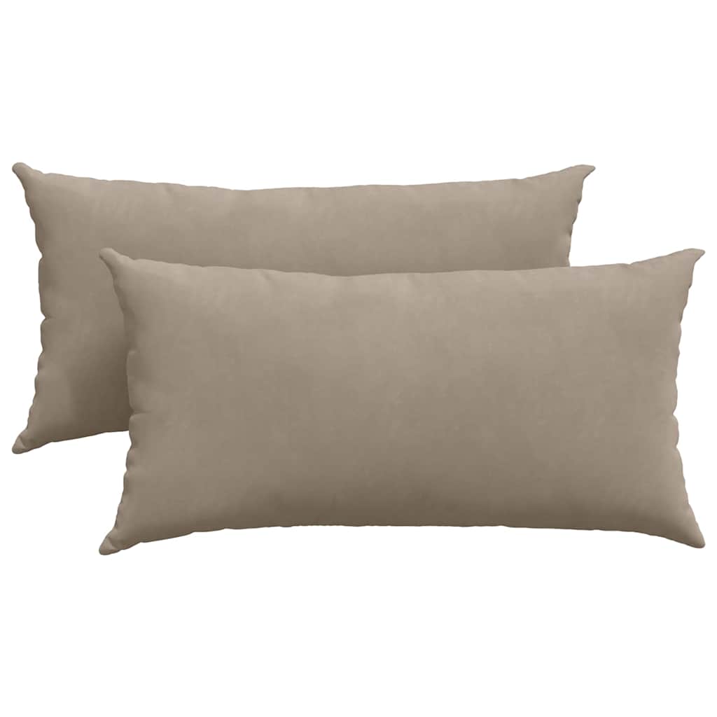 vidaXL Μαξιλάρι Καναπέ 2 pcs Taupe 80 x 40 cm ύφασμα