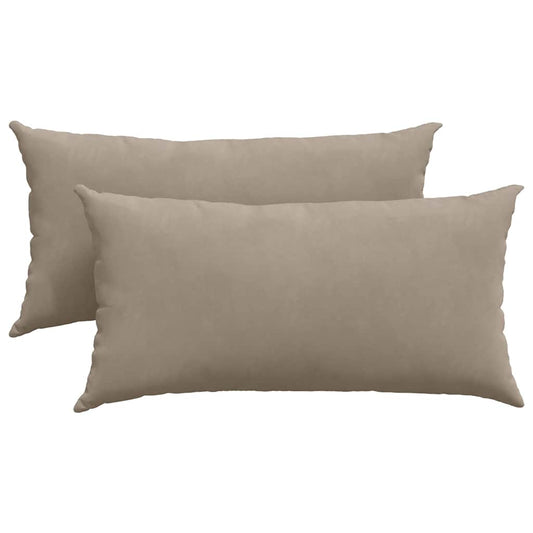 vidaXL Μαξιλάρι Καναπέ 2 pcs Taupe 80 x 40 cm ύφασμα