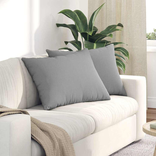 vidaXL Μαξιλάρι Καναπέ 2 pcs Γκρι 70 x 50 cm ύφασμα
