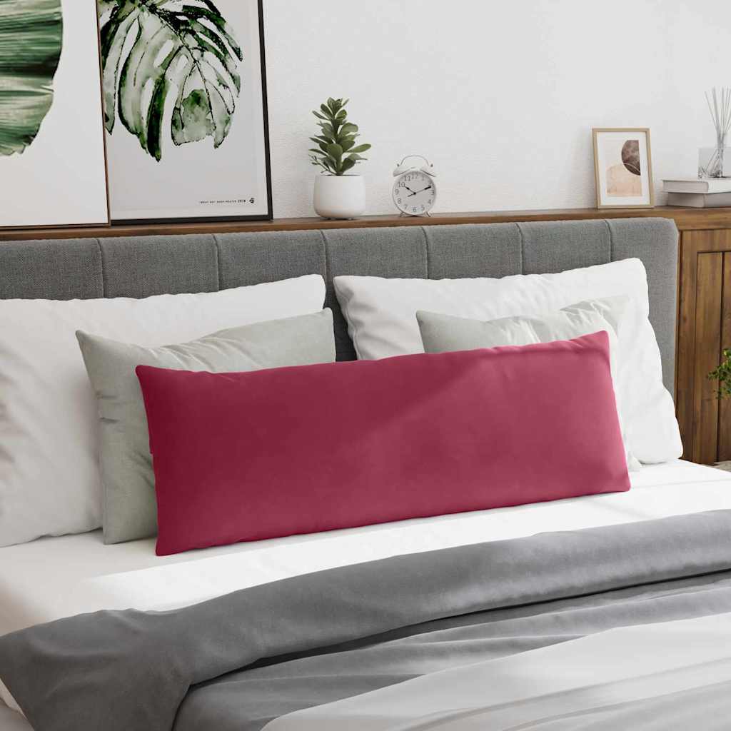 vidaXL Μαξιλάρι Καναπέ 2 pcs Κόκκινο 120 x 40 cm Υφασμάτινο Κορντουρά