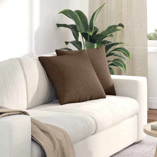 vidaXL Μαξιλάρι Καναπέ 2 pcs Καφέ 45 x 45 cm ύφασμα
