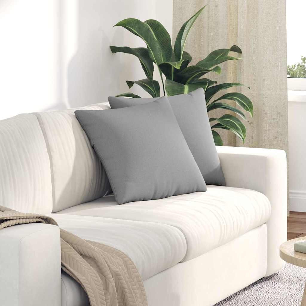 vidaXL Μαξιλάρι Καναπέ 2 pcs Γκρι 45 x 45 cm ύφασμα