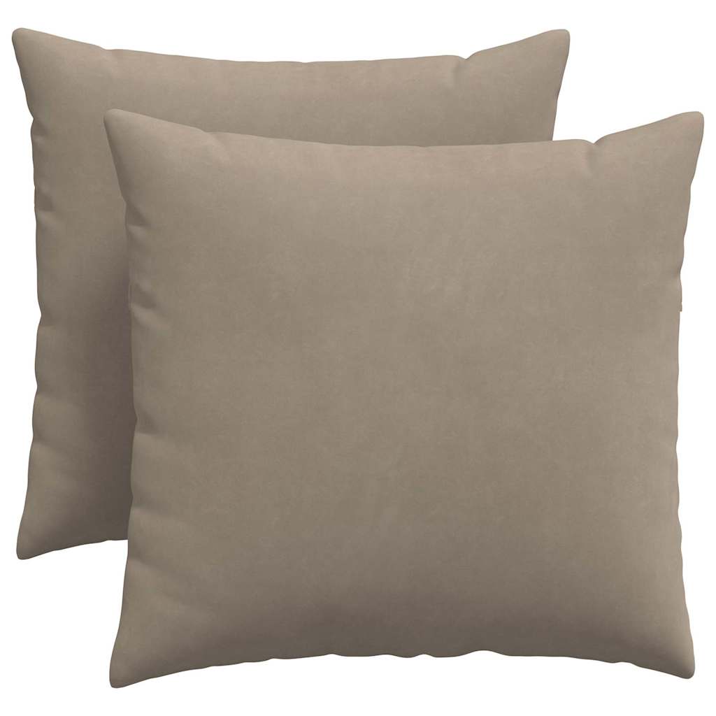 vidaXL Μαξιλάρι Καναπέ 2 pcs Taupe 50 x 50 cm ύφασμα